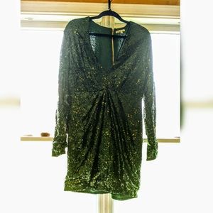 Charlotte Russe new years sparkle green dress